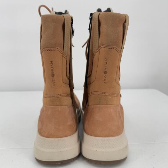 NWT Ecco Women's Tan Solice Leather Cashmere Insulated High Boots Size 39 - Picture 8 of 11